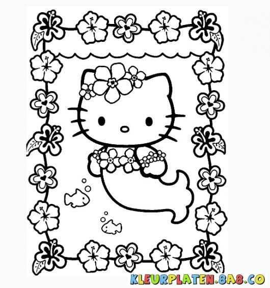 Kleurplaten Hello Kitty Zeemeermin Kleurplaten Ausmalbilder Hello Kitty Ausmalbilder