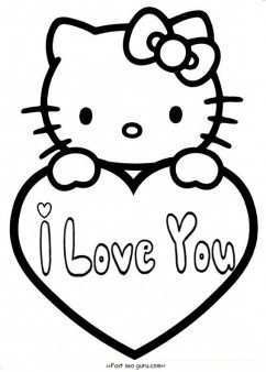 Free Printable Hello Kitty Valentines Day Coloring Pages For Kids Free Print Out Onli