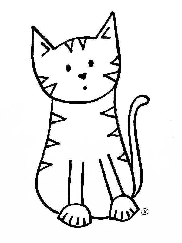 Pin Op Katten Tekening