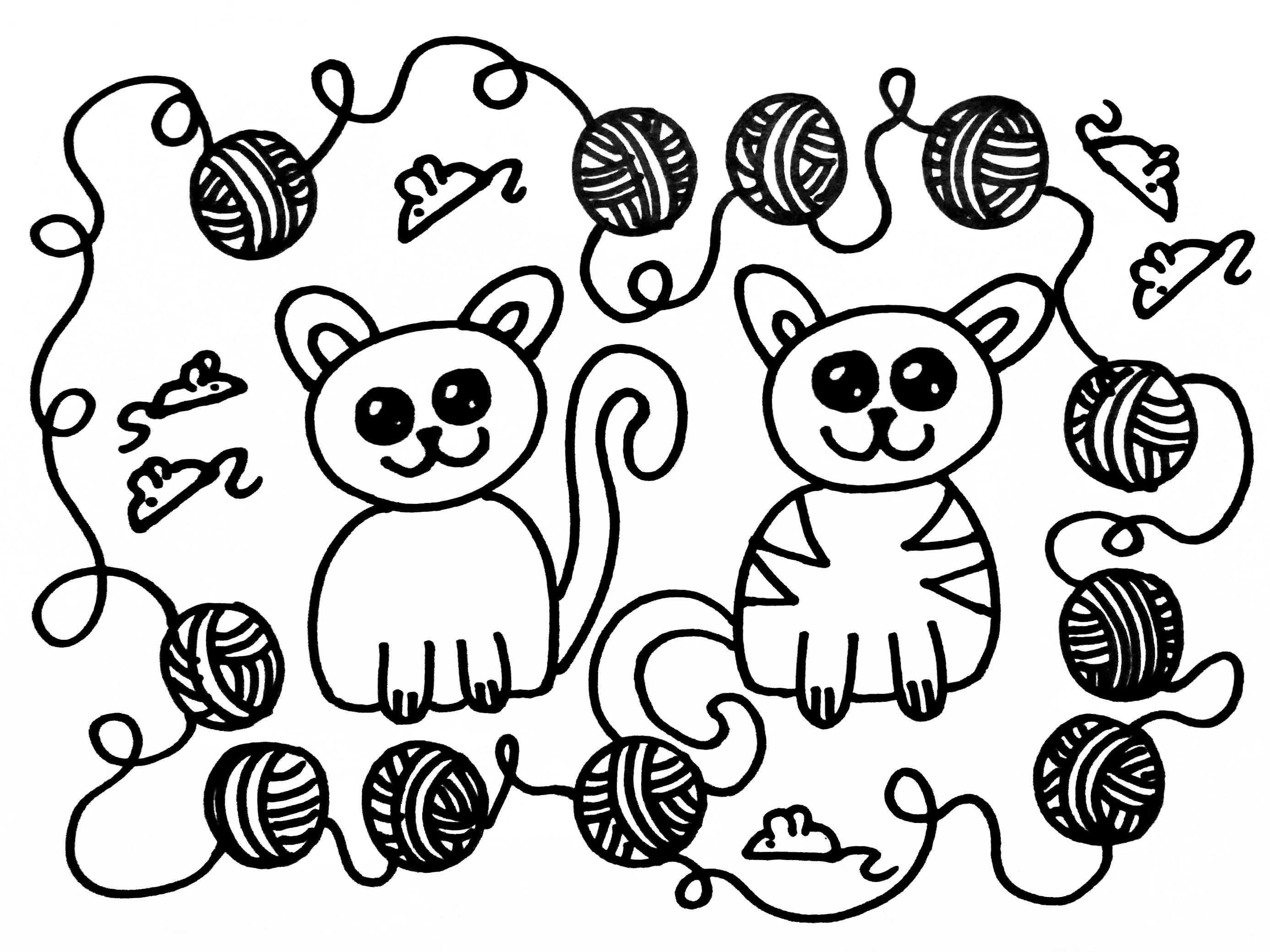 Pin Op Katten Tekening