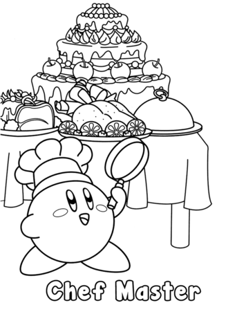 Kirby Chef Master Kleurplaat Kleurplaten Kirby Kinderen