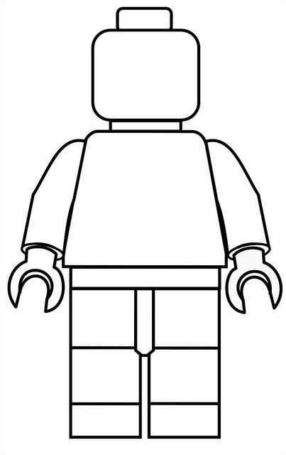 Lego Mini Fig Drawing Template Lego Poppetje Lego Kleurplaten Lego Knutselen