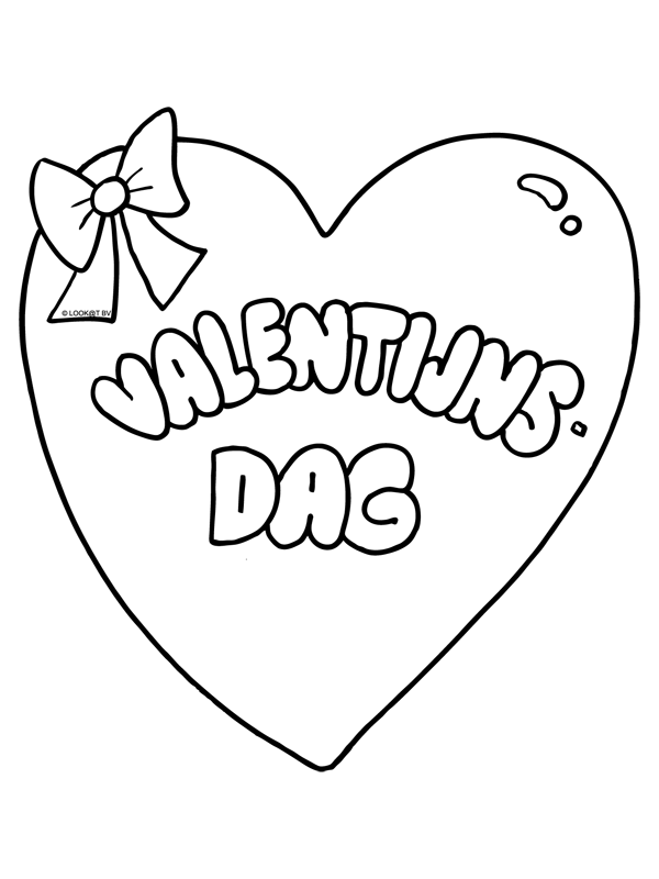 Groot Valentijnshart Kaart Maken Liefde Valentijnsdag Kleurplaten