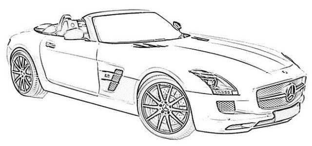 Pin By Beatrice Andito On Drawing And Stencils Cars Coloring Pages Mercedes Sports Ca