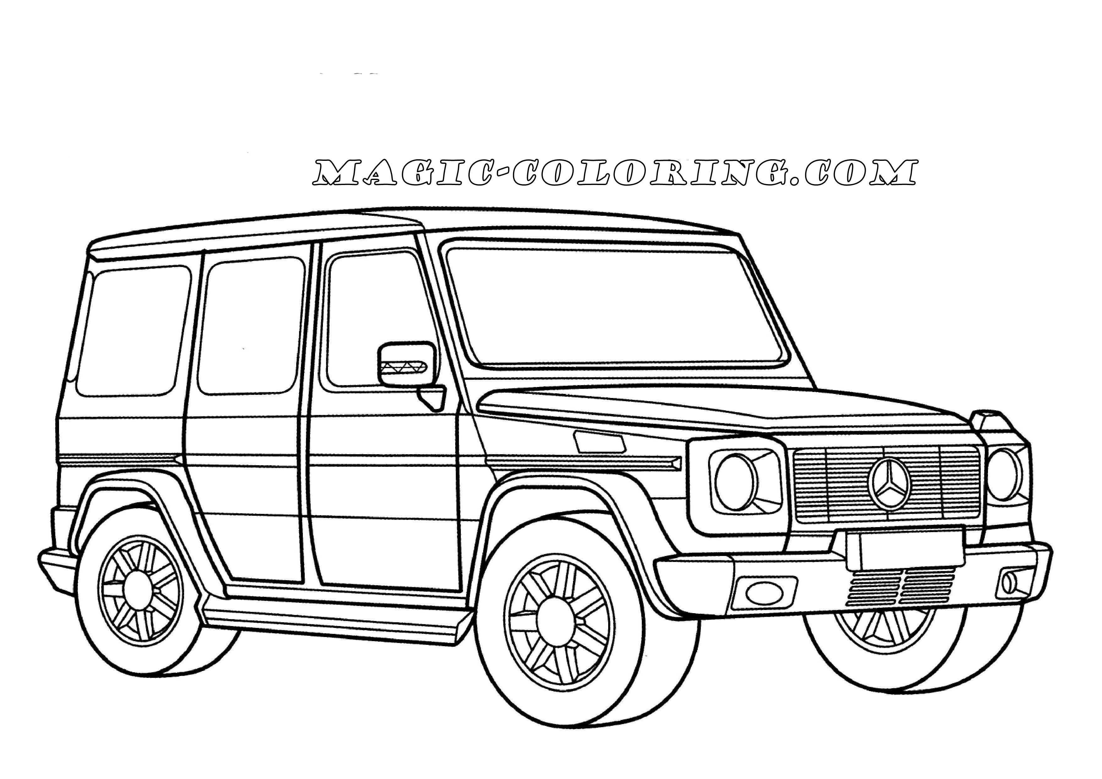 Mercedes G Class Coloring Page Cars Coloring Pages Coloring Pages Disney Coloring Pag