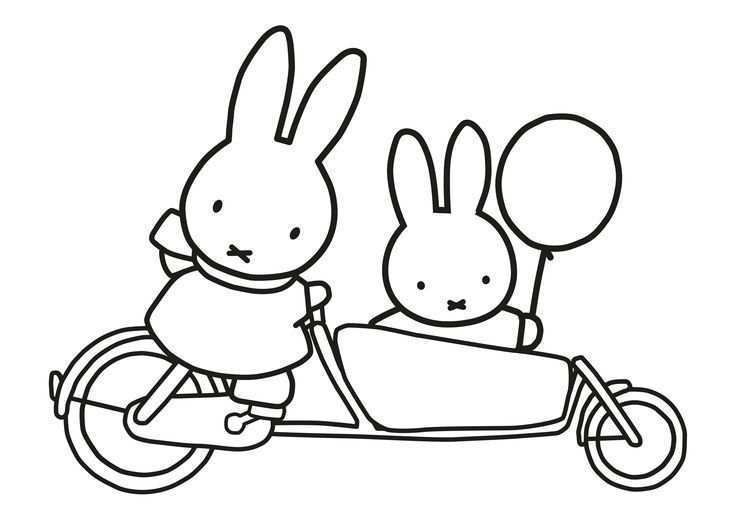 Ausmalbild Lastenfahrrad Ausmalbild Fahrrad Ausmalbild Miffy Ausmalbild Nijntje Ausma