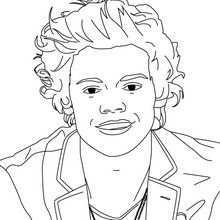 Harry Styles Coloring Page Coloring Page Famous People Coloring Pages One Direction C