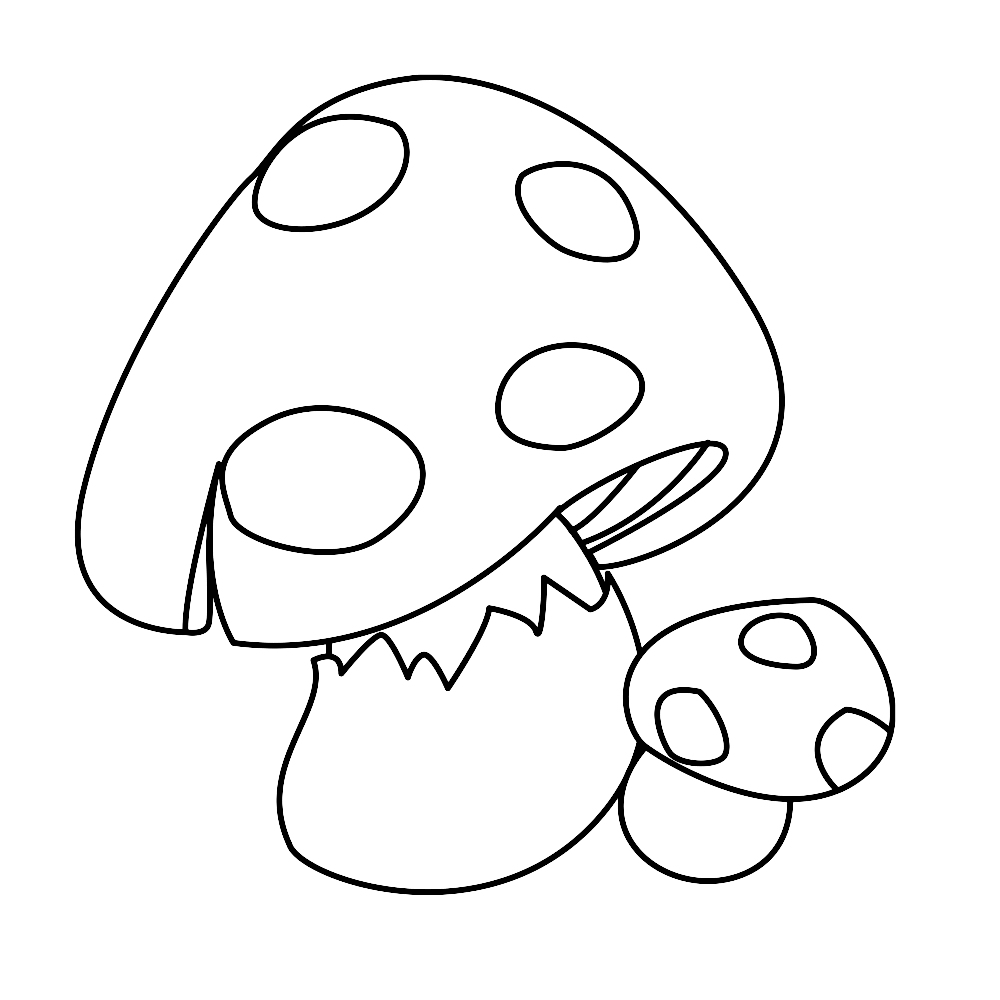 Leuk Voor Kids Kleurplaat Paddenstoelen Met Stippen Coloring Pages For Kids Coloring