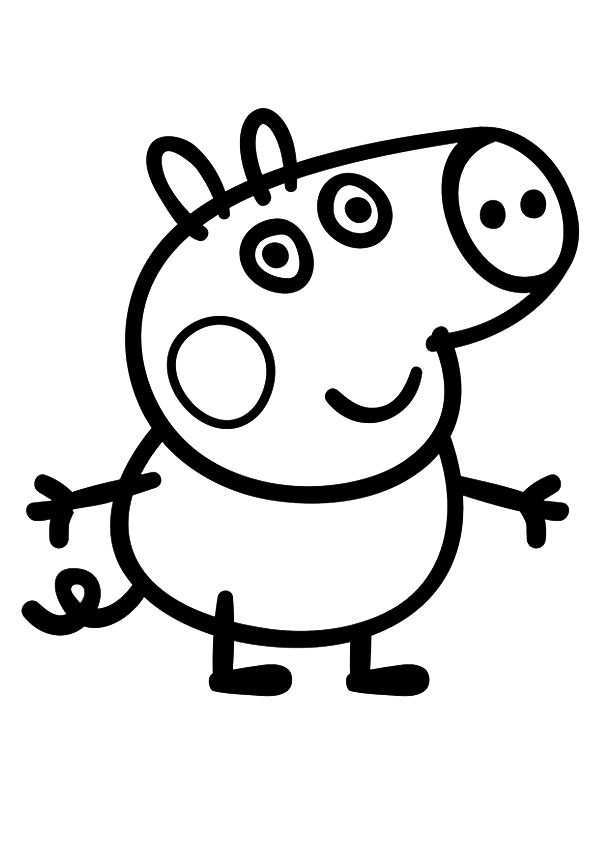The Peppa Pig Coloring Page Peppa Pig Para Colorear Dibujo De Peppa Pig Peppa Pig Ima