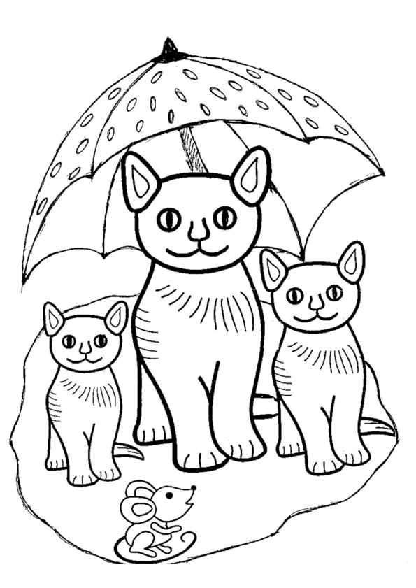 Kleurplaat Poesjes 5934 Dibujos De Gatos Gatos Dibujos