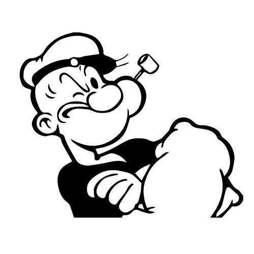 Popeye Decal Silhouette Art Vinyl Decals Car Decals Vinyl