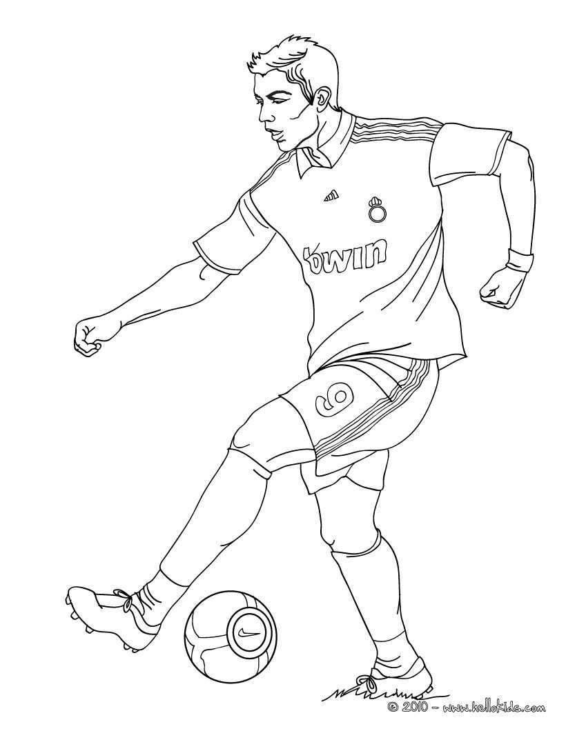 Cristiano Ronaldo Colouring Page Desenho De Jogador De Futebol Christiano Ronaldo Des