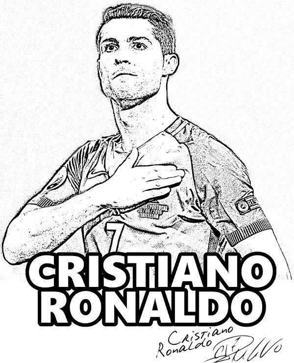 Cristiano Ronaldo Real Madrid Player Cr7 Ronaldo Coloringpages Coloringsheets Coloriage Football Coloriage Joueur De Foot Football Dessin