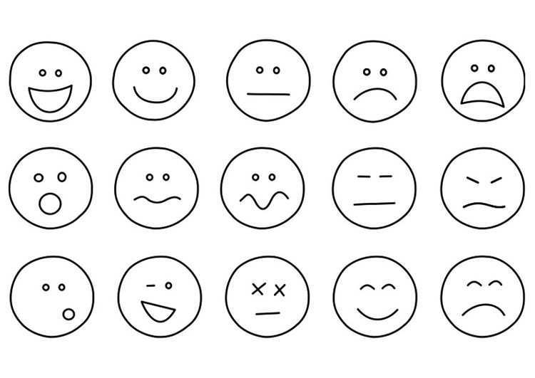 Coloring Page Emotions Emoji Coloring Pages Emotion Faces Feelings And Emotions