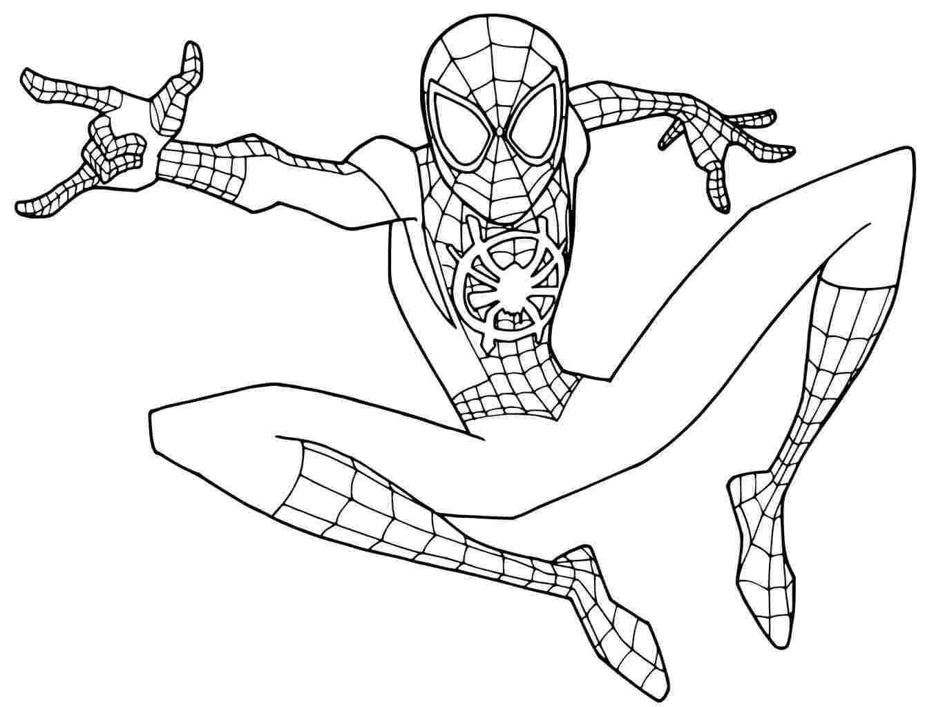 Coloring Pages Spider Verse Spider Coloring Page Spiderman Coloring Avengers Coloring