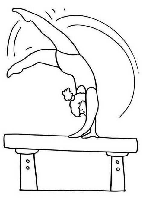 Coloring Page Gymnastics Free Sports Coloring Pages Online Coloring Pages Coloring Pa
