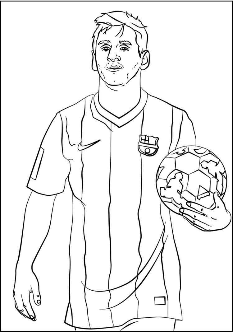Lionel Messi Soccer Player Coloring Sheet Voetbal Tekenen Voetbal Tatoeages Haai Teke