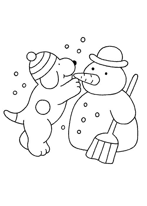 Free Printable Snowman Coloring Page 1 Crafts And Worksheets For Preschool Toddler An