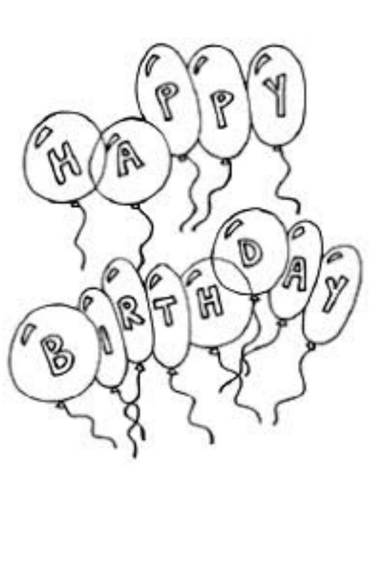 Birthday Balloons Coloring Page Fijne Verjaardag Papa Gratis Kleurplaten Verjaardagsb