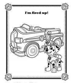 Chase Paw Patrol Coloring Page Are You All Fired Up Like Marshall From Paw Patrol Paw