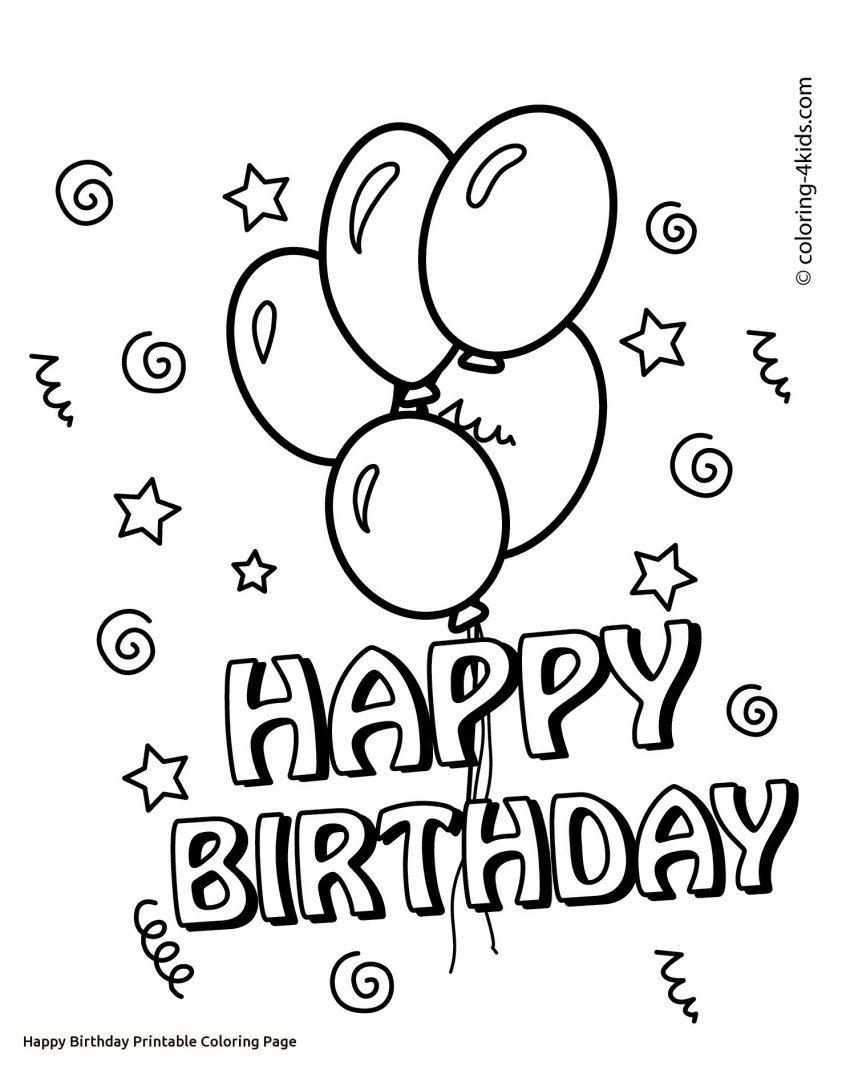 51 Printable Colouring Happy Birthday Cards Verjaardagsballonnen Gelukkige Verjaardag