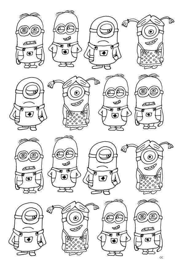 Print Minions 16 Kleurplaat Kleurplaten Kleurboek Minions