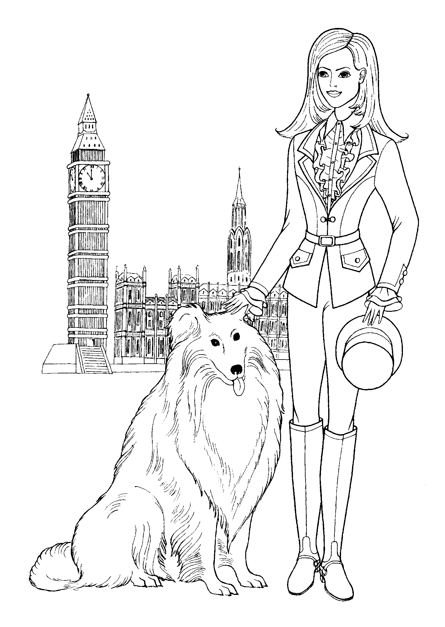 Fashionable Girls Coloring Pages 3 Gif 1417 1995 Kleurplaten Illustraties Jurken