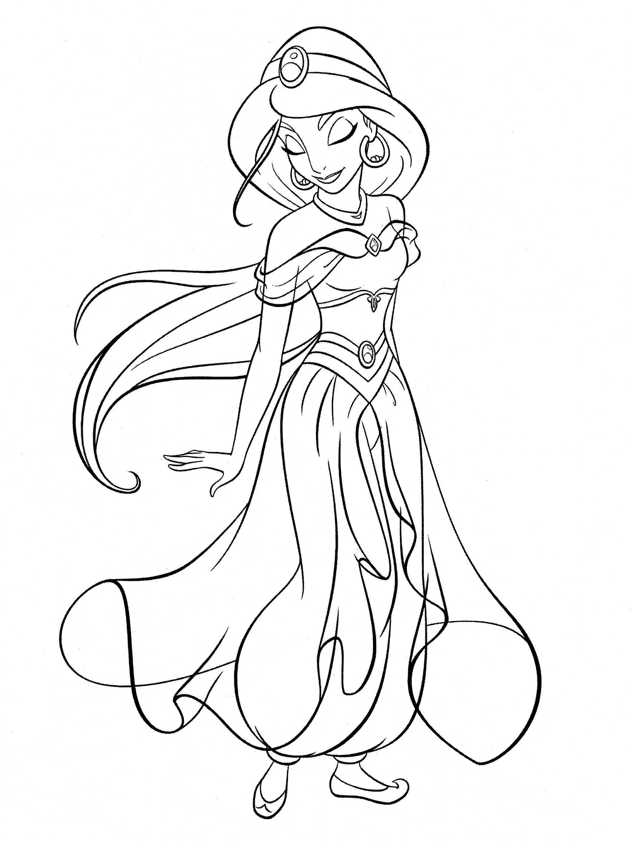 Princess Coloring Pages Jasmine 1000 Images About Disney Coloring Disney Princess Col