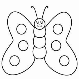 Print Een Kleurplaat Van Een Vlinder Leuk Voor Kids
