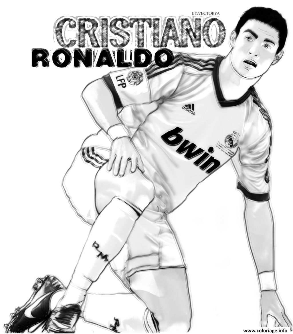 11 Magnifique Coloriage De Ronaldo Stock