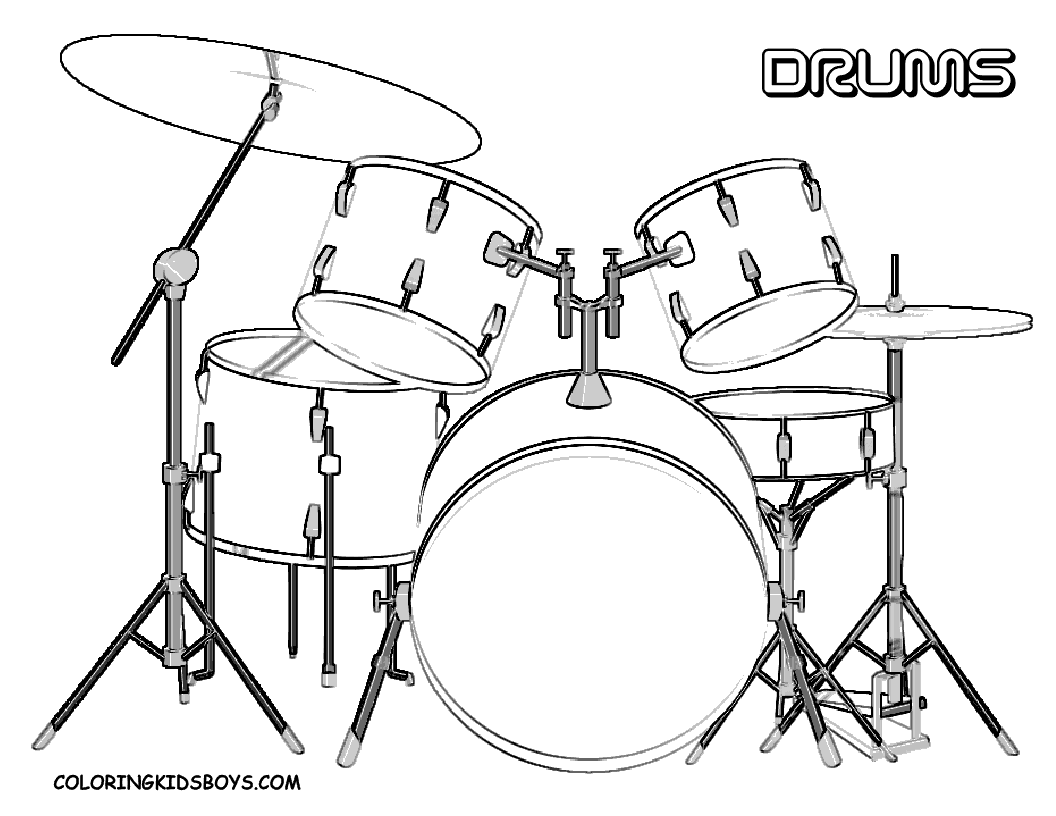 Drum Set Coloring Page At Yescoloring Music Coloring Drums Drums Artwork