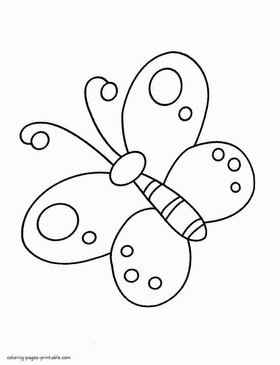 Coloring Pictures Of Flowers And Butterflies Lovely Butterfly Coloring Pages Preschoo
