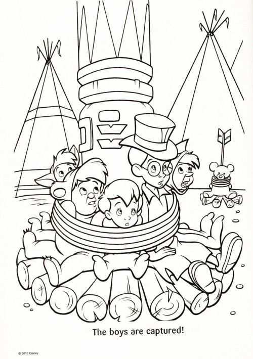 Kleurplaat De Jongens Peter Pan Peter Pan Coloring Pages Disney Coloring Pages Peter