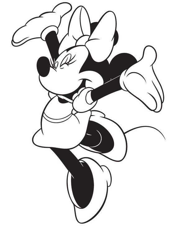 Minnie And Mickey Instant Download Disney Coloring Pages Etsy Minnie Mouse Coloring P