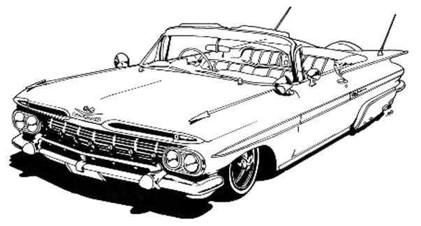 Lowrider Lowrider Drawings Cars Coloring Pages Art Cars