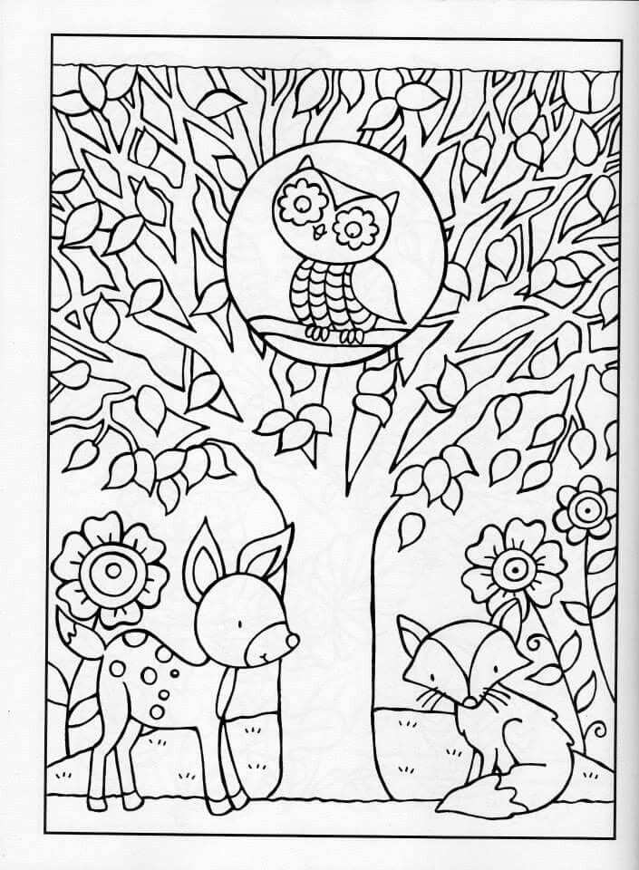 Coloring For Adults Kleuren Voor Volwassenen Kleurboek Herfst Bomen Kleurplaten