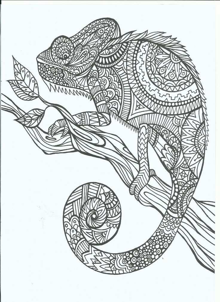 Cameleon Mandala Kleurplaten Kleurplaten Volwassen Kleurboeken