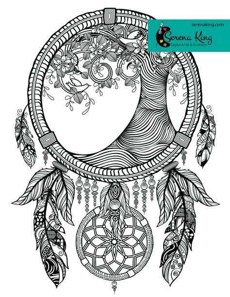 Tree Dreamcatcher Coloring Page Bomen Tekenen Unieke Tatoeages Dromenvanger