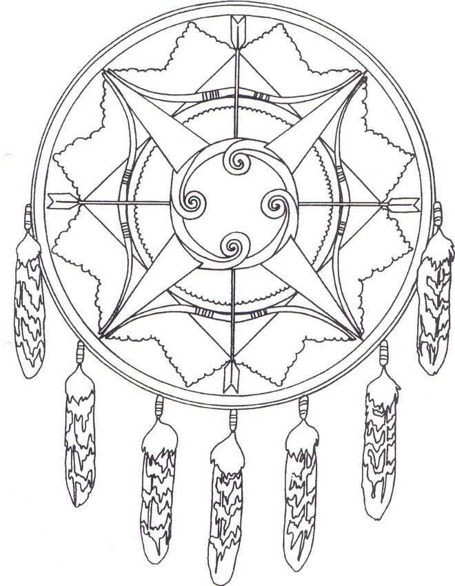 Kids N Fun Coloring Page Native Americans Native Americans Mandala Kleurplaten Kleurb