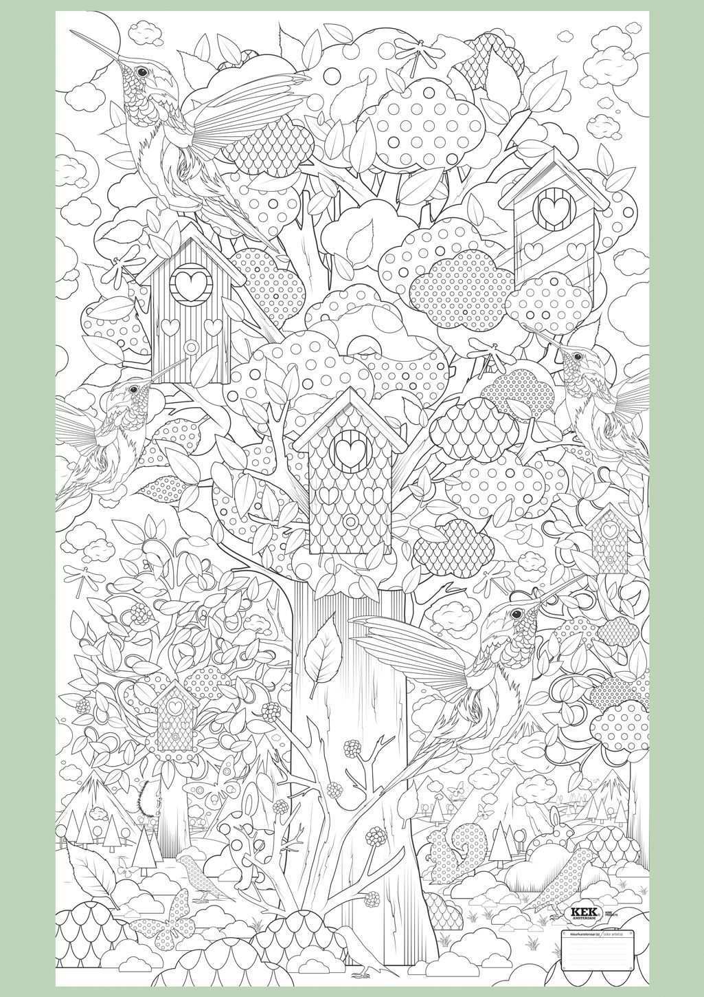 Supersized Colouring Picture In The Forest Coloriage Coloriage Geant Dessin Coloriage