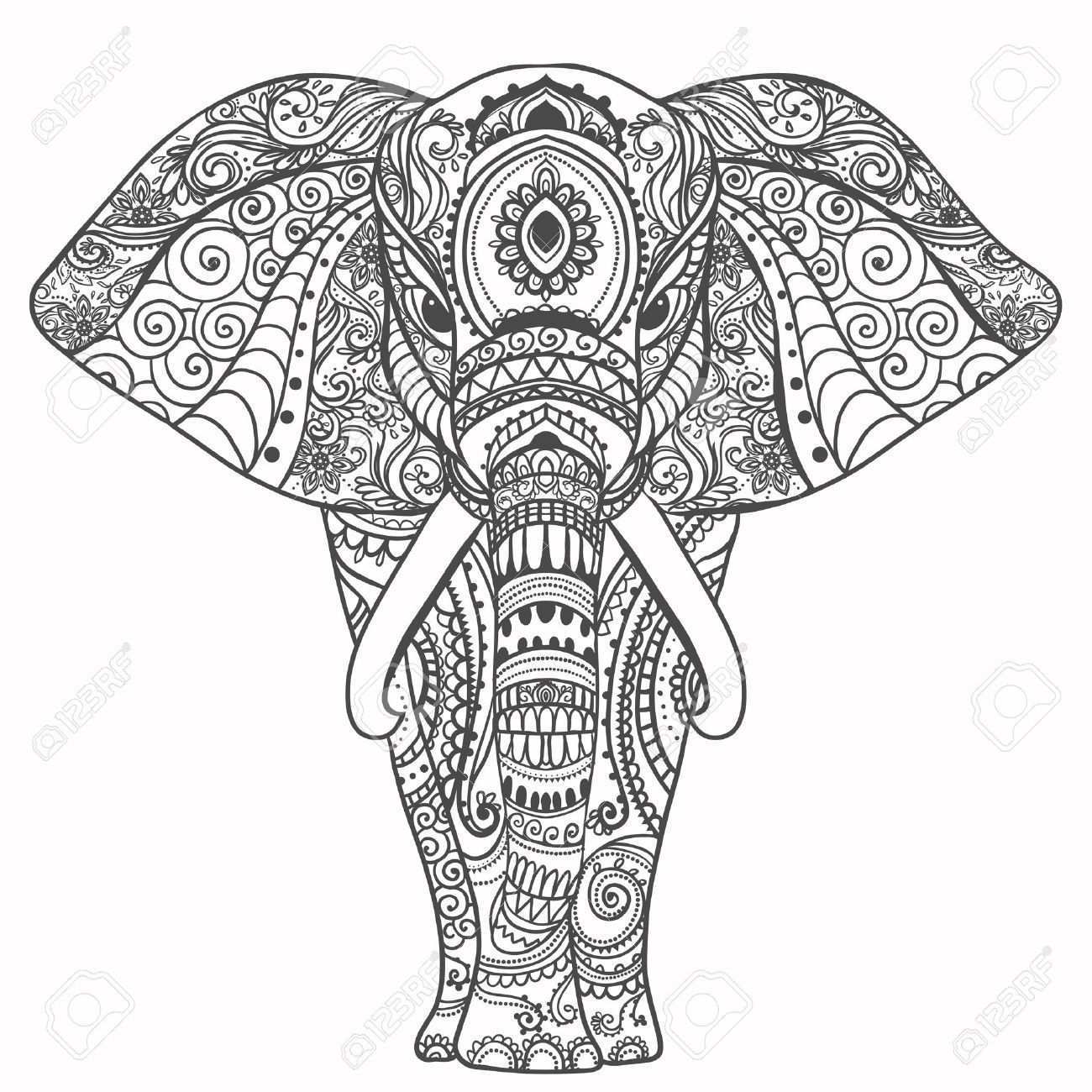 Gerelateerde Afbeelding Kunst Ideeen Mandala Kleurplaten Tatoeage Olifant