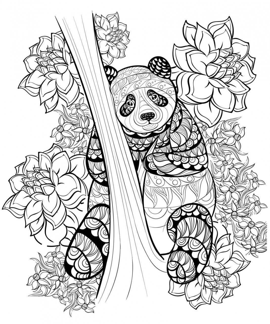 Abstrakcyjne Kolorowanki Dla Dzieci I Doroslych Panda Coloring Pages Animal Coloring Pages Coloring Pages For Teenagers