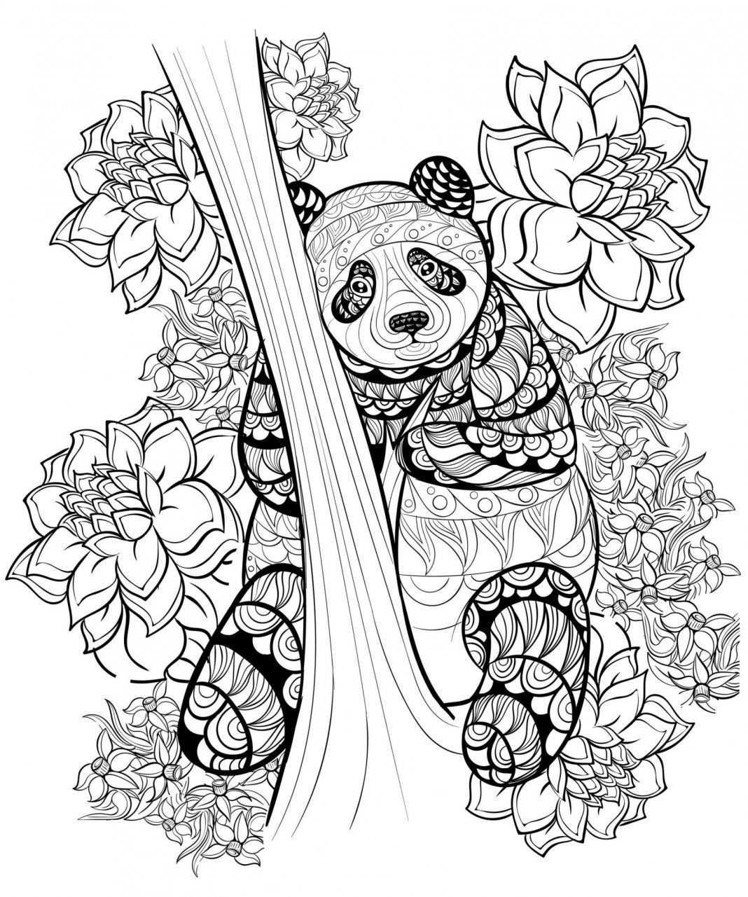 Abstrakcyjne Kolorowanki Dla Dzieci I Doroslych Panda Coloring Pages Animal Coloring