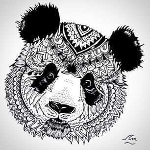 Pin By Bla Bla On Paint Animal Tattoos Panda Tattoo Mandala Design Art