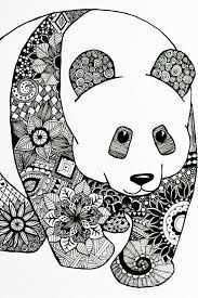 Afbeeldingsresultaat Voor Zentangle Panda Dieren Tekenen Mandala Kleurplaten Giraffe Tekening