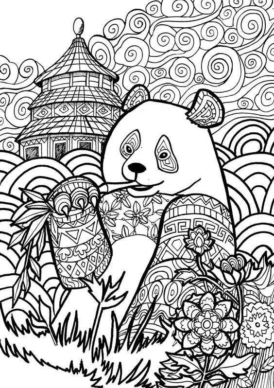 Panda Beer Animal Coloring Pages Turtle Coloring Pages Mandala Coloring Pages