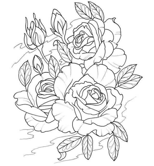 Pin By Thuis On Tattoos Designs Coloring Books Flower Drawing Tattoo Coloring Book