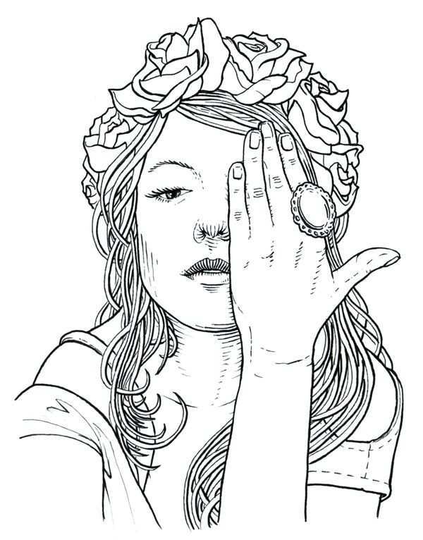 Portraits 2012 On Behance Hand Drawn Portraits Coloring Pages Coloring Pictures