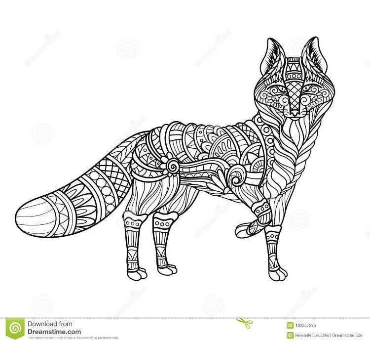Pin Van Barbara Op Coloring Wolf Fox