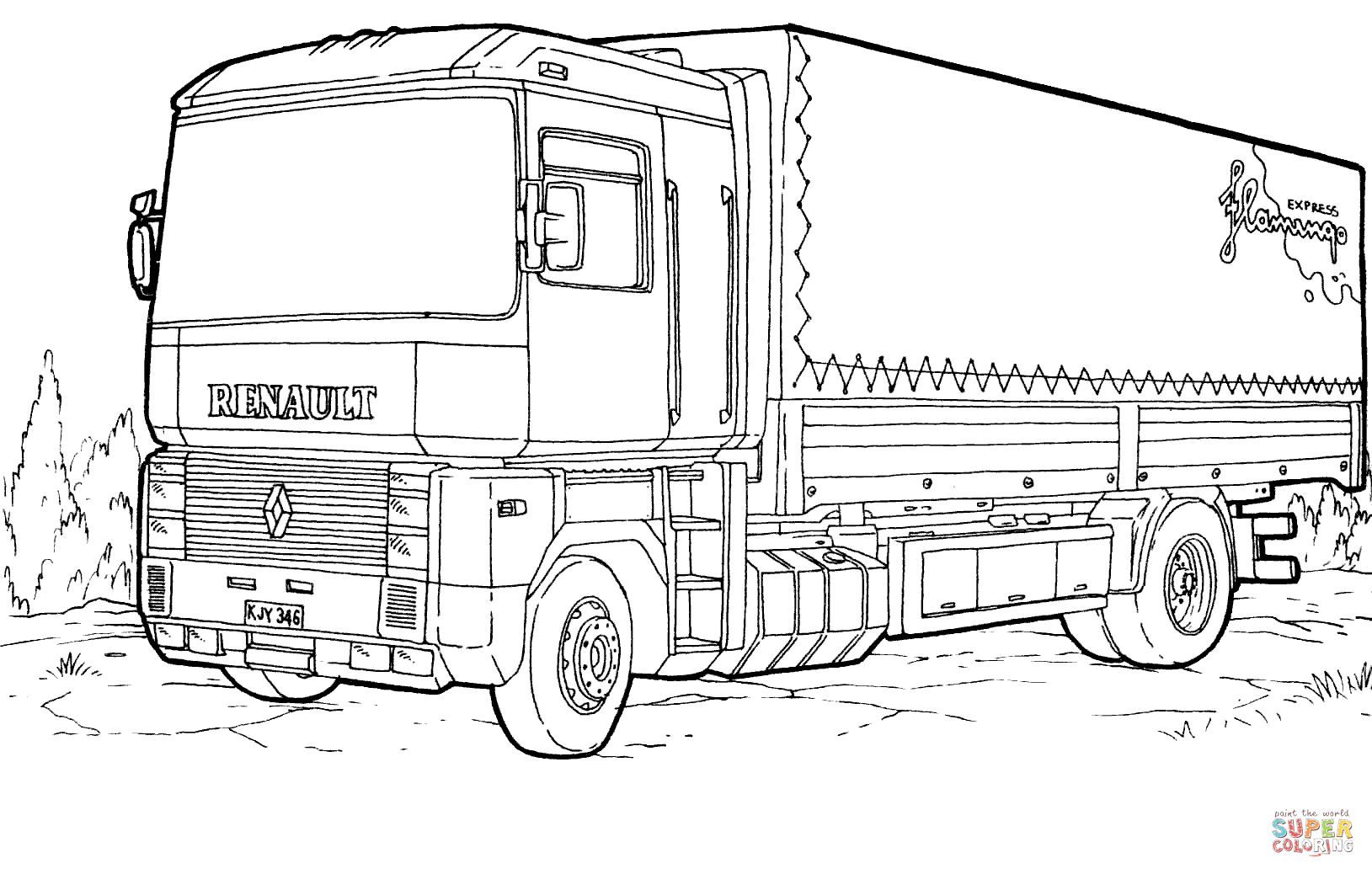 Renault Magnum Coloring Page Truck Coloring Pages Coloring Pages Coloring Pages For B